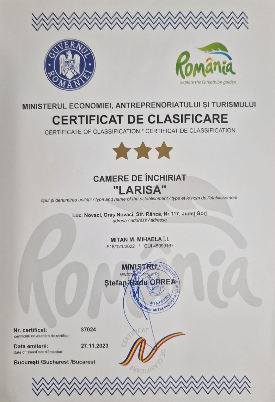 Casa De Vacanta Larisa Novaci-Straini Luaran gambar